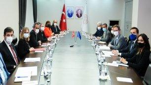 MINISTER ÖZER RECEIVES THE HEAD OF EU DELEGATION TO TURKEY, AMBASSADOR MEYER-LANDRUT